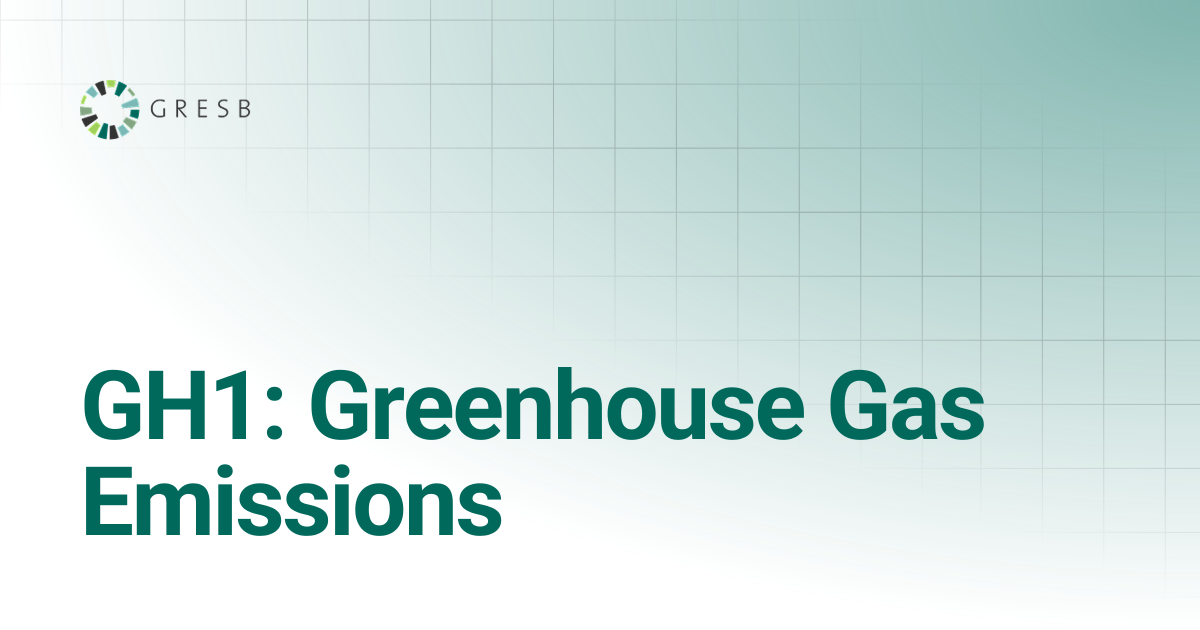 GH1: Greenhouse Gas Emissions | Infrastructure Asset | GRESB