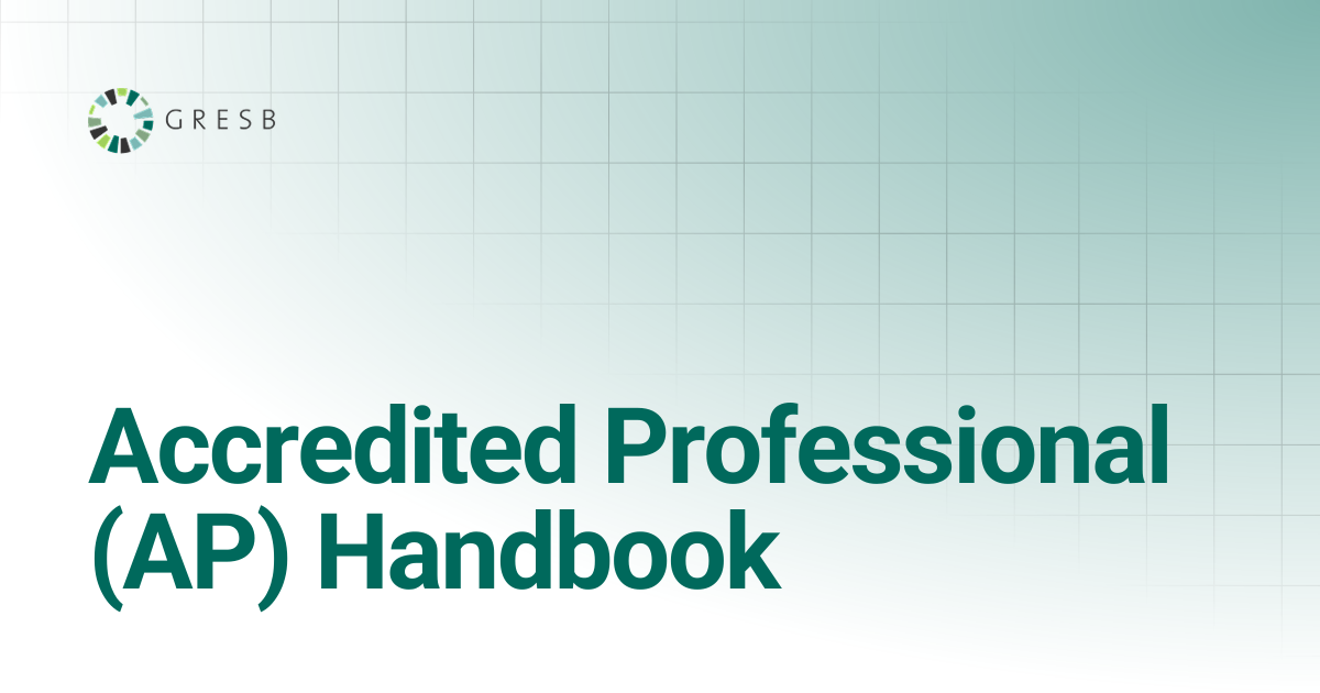Accredited Professional (AP) Handbook | Real Estate Assessment | GRESB