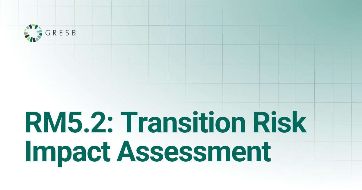 RM5.2: Transition Risk Impact Assessment | Infrastructure Development ...